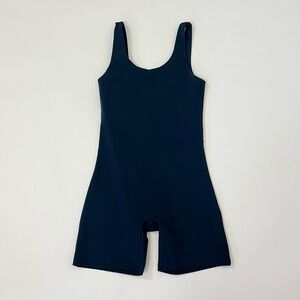 Blue shorts jumpsuit by girlfriend collective